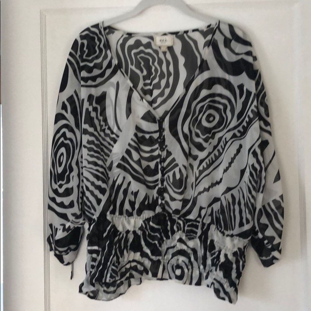 Black and White sheer top